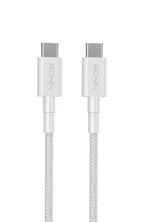 CORE TYPE-C TO TYPE-C CABLE showing the premium reinforced flexible joint layout and symmetric dual pin structure