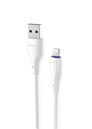 R-340 iPhone Cable showing the durable nylon weave design and lightning pin
