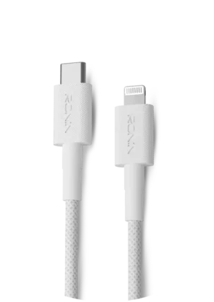 Lynix Type_c to Iphone cable showing the premium zinc alloy housing and strain relief rubber collar